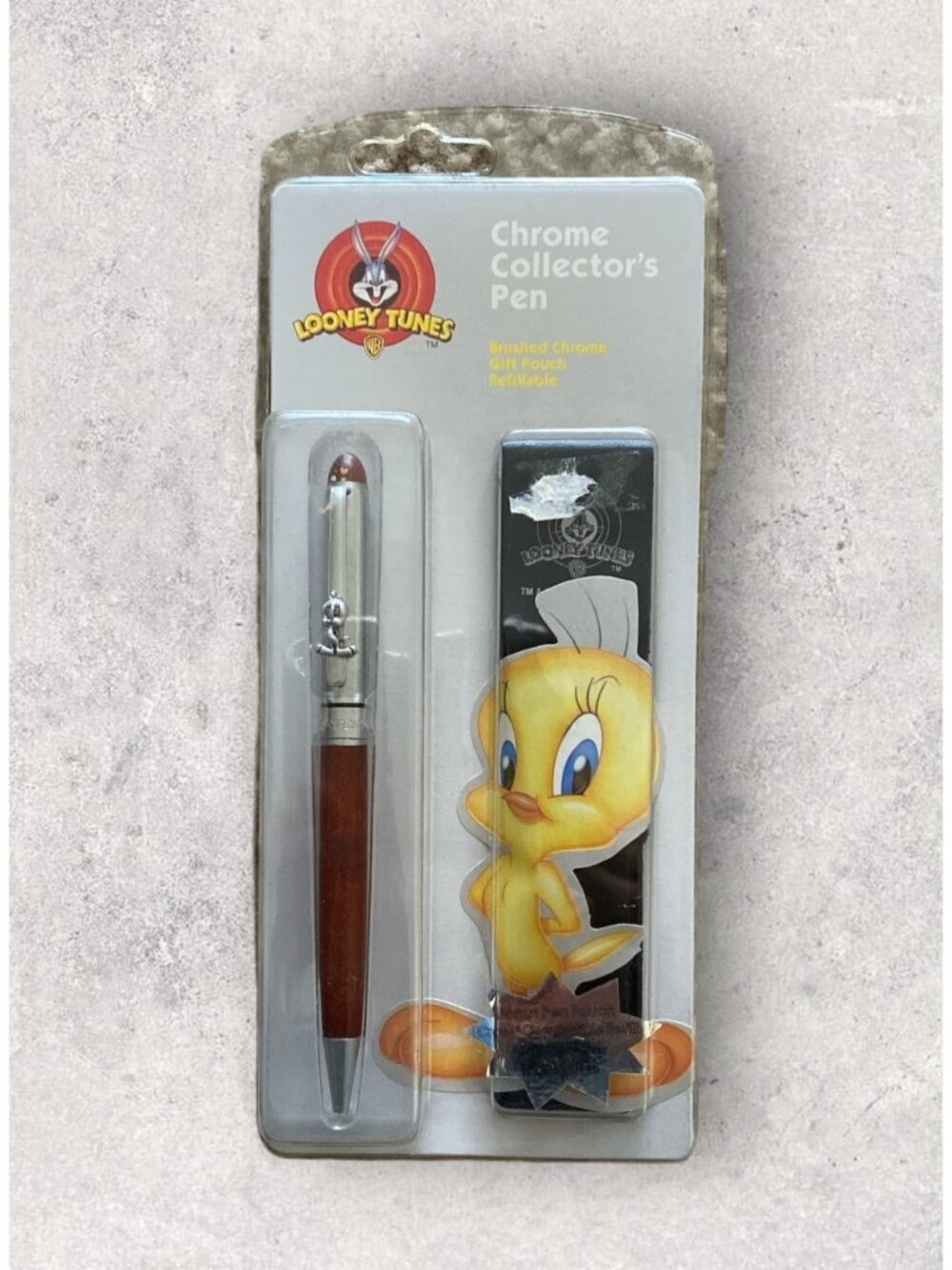 Looney Tunes Chrome Collector’s Pen Tweety Bird Brushed Chrome 1997